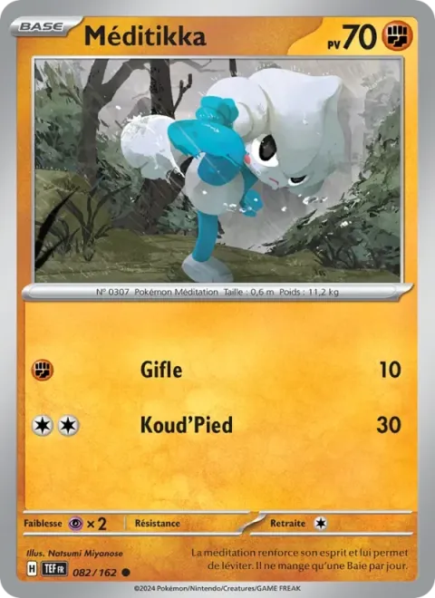 Carte Pokémon Méditikka 082/162, extension Forces Temporelles