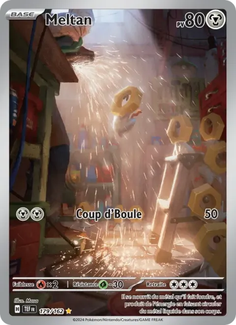 Carte Pokémon Meltan 179/162, extension Forces Temporelles