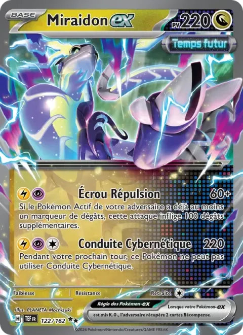 Carte Pokémon Miraidon-ex 122/162, extension Forces Temporelles
