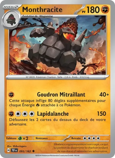 Carte Pokémon Monthracite 095/162, extension Forces Temporelles
