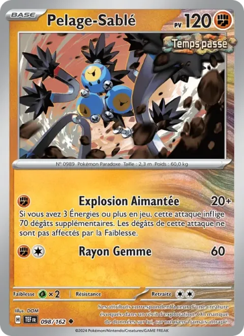 Carte Pokémon Pelage-Sablé 098/162, extension Forces Temporelles