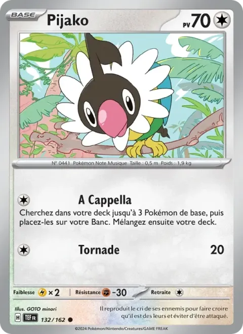 Carte Pokémon Pijako 132/162, extension Forces Temporelles
