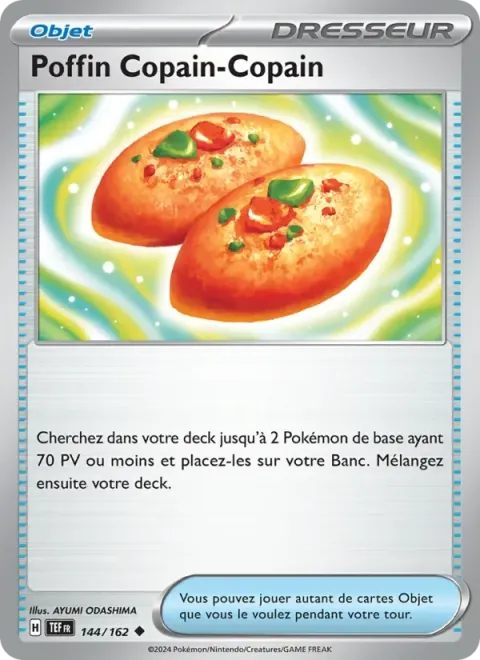 Carte Pokémon Poffin Copain-Copain 144/162, extension Forces Temporelles