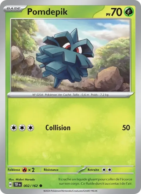 Carte Pokémon Pomdepik 002/162, extension Forces Temporelles