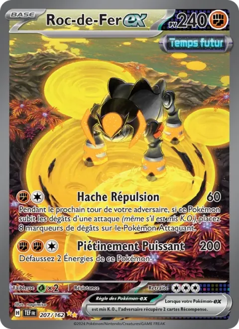 Carte Pokémon Roc-de-Fer-ex 207/162, extension Forces Temporelles