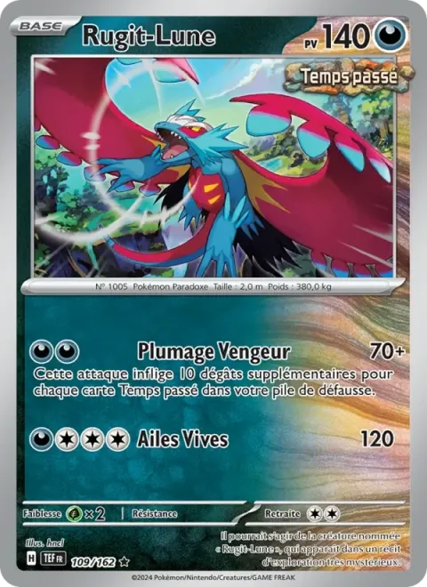 Carte Pokémon Rugit-Lune 109/162, extension Forces Temporelles