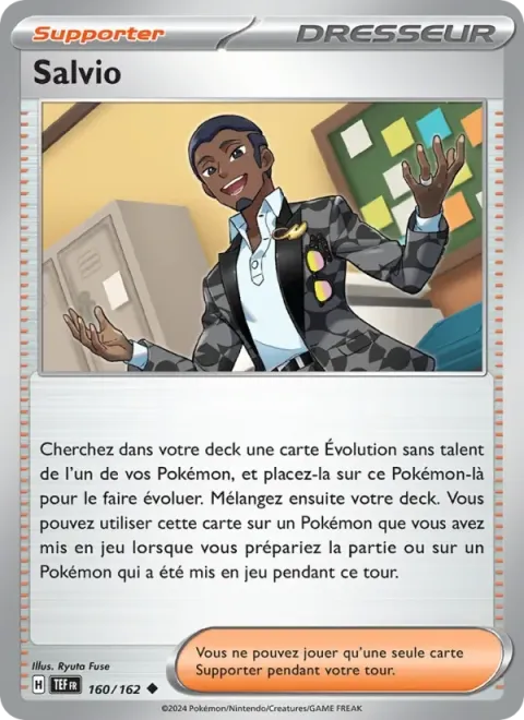 Carte Pokémon Salvio 160/162, extension Forces Temporelles