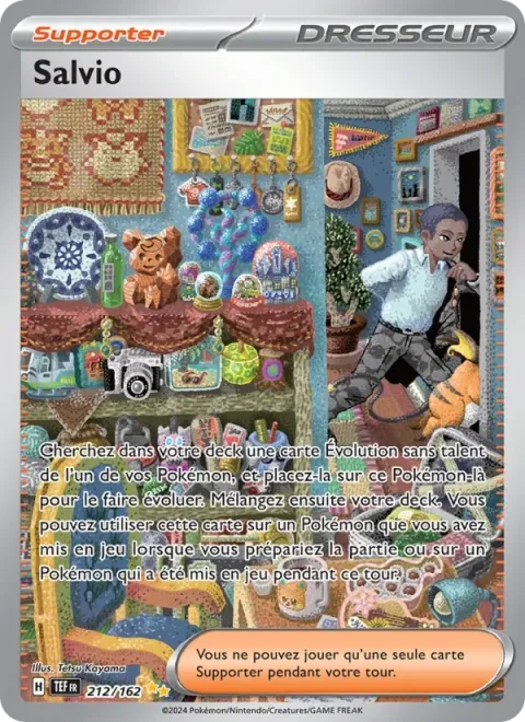 Carte Pokémon Salvio 212/162, extension Forces Temporelles