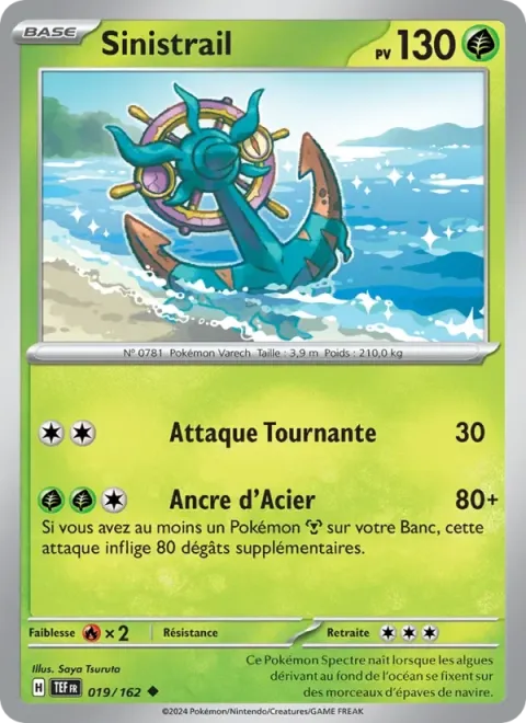 Carte Pokémon Sinistrail 019/162, extension Forces Temporelles