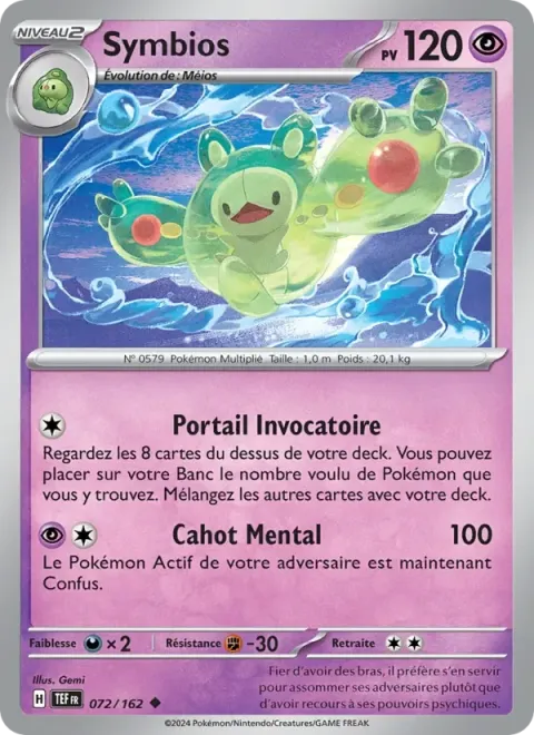 Carte Pokémon Symbios 072/162, extension Forces Temporelles