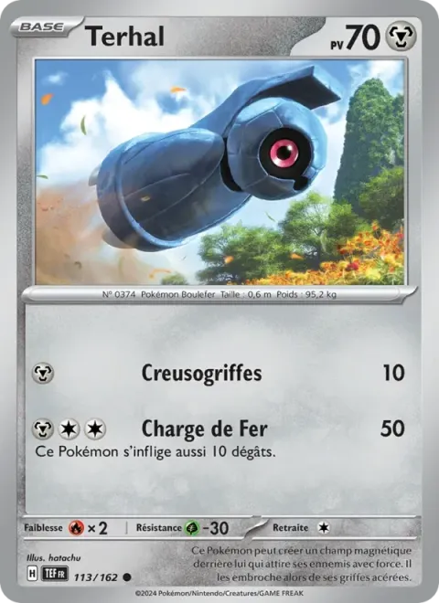 Carte Pokémon Terhal 113/162, extension Forces Temporelles