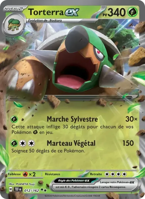 Carte Pokémon Torterra-ex 012/162, extension Forces Temporelles