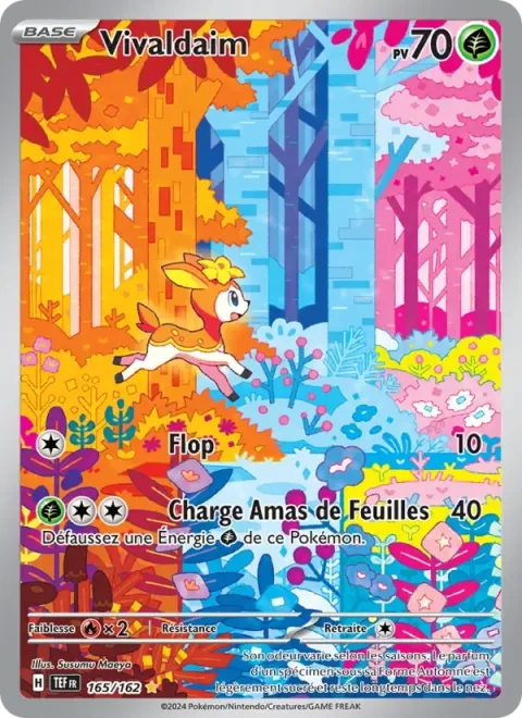 Carte Pokémon Vivaldaim 165/162, extension Forces Temporelles