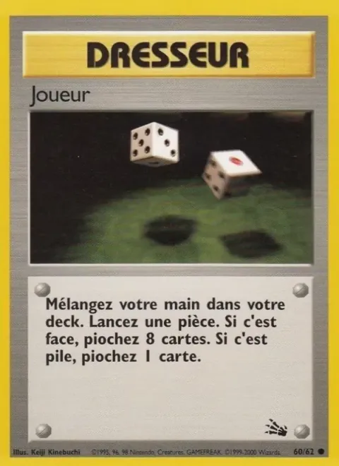 Carte Pokémon Joueur 060/062, extension Fossile