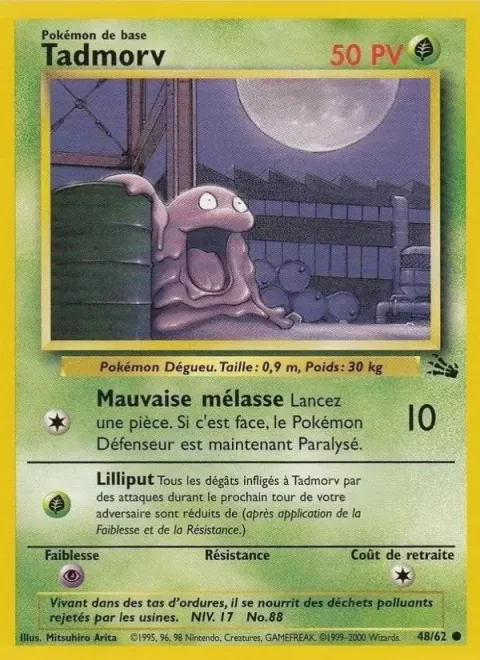 Carte Pokémon Tadmorv 048/062, extension Fossile