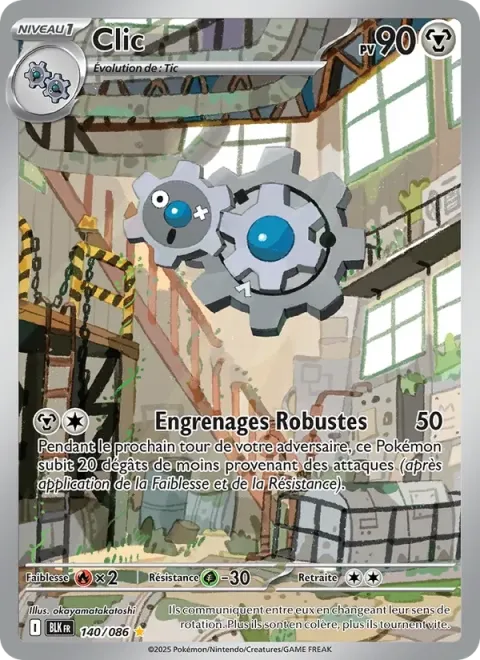 Carte Pokémon Clic 140/086, extension Foudre Noire