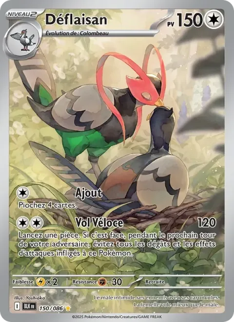 Carte Pokémon Déflaisan 150/086, extension Foudre Noire