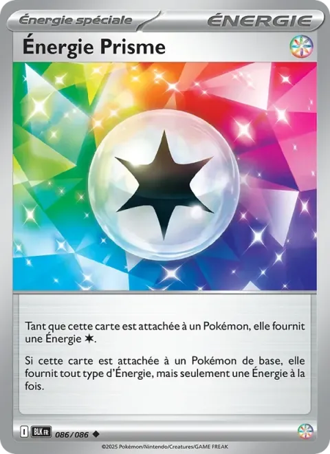 Carte Pokémon Énergie Prisme 086/086, extension Foudre Noire