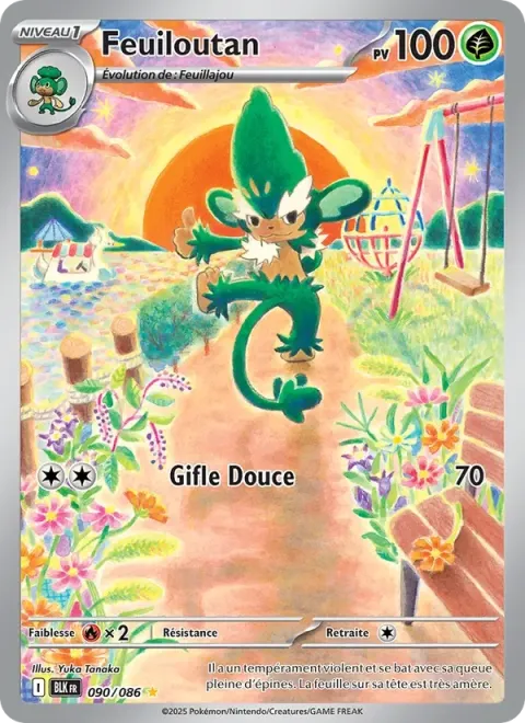Carte Pokémon Feuiloutan 090/086, extension Foudre Noire