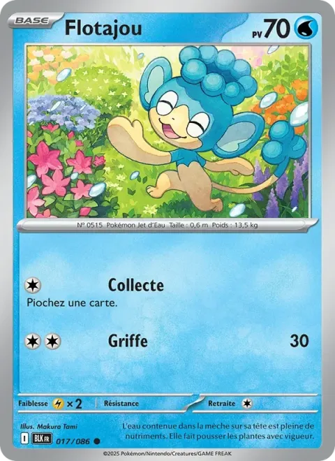 Carte Pokémon Flotajou 017/086, extension Foudre Noire