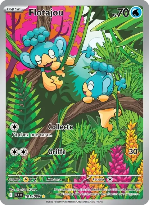 Carte Pokémon Flotajou 101/086, extension Foudre Noire