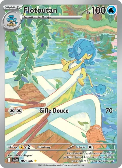 Carte Pokémon Flotoutan 102/086, extension Foudre Noire