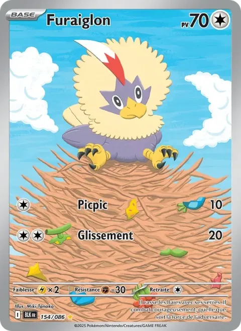 Carte Pokémon Furaiglon 154/086, extension Foudre Noire
