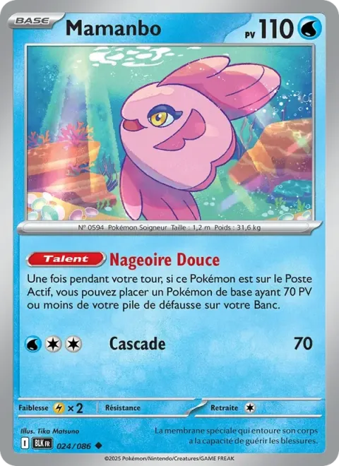 Carte Pokémon Mamanbo 024/086, extension Foudre Noire