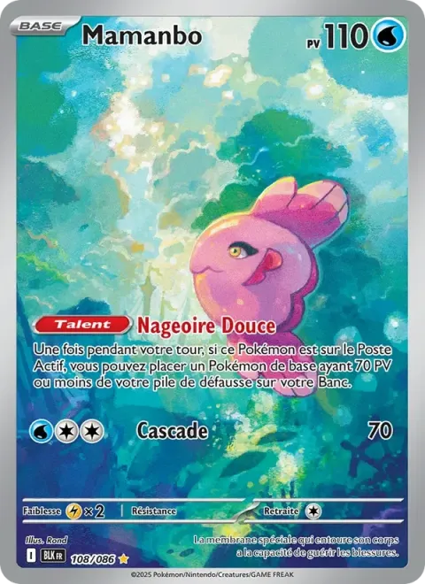 Carte Pokémon Mamanbo 108/086, extension Foudre Noire