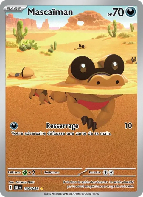 Carte Pokémon Mascaïman 135/086, extension Foudre Noire