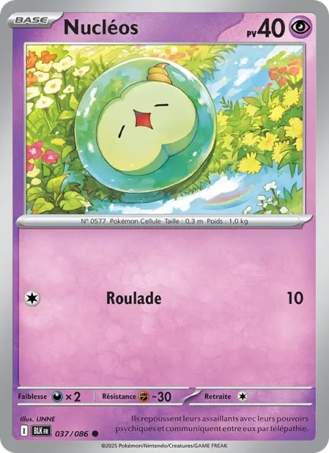Carte Pokémon Nucléos 037/086, extension Foudre Noire