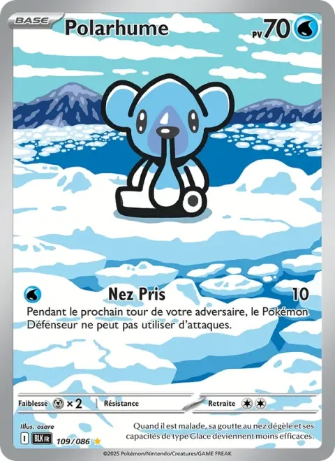Carte Pokémon Polarhume 109/086, extension Foudre Noire