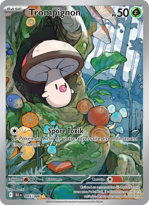 Carte Pokémon Trompignon 095/086, extension Foudre Noire
