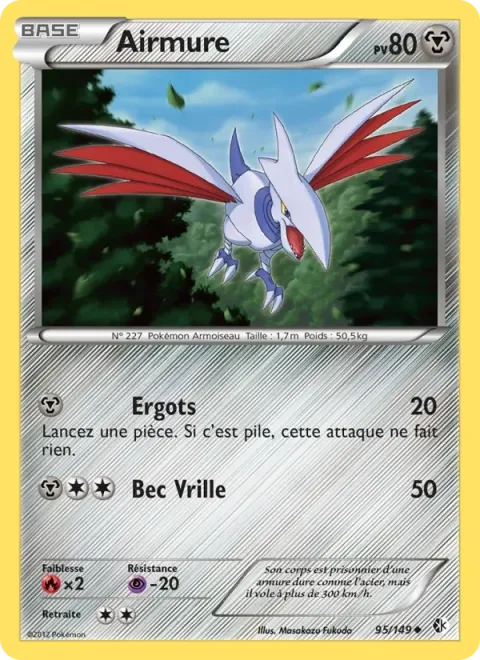 Carte Pokémon Airmure 095/149, extension Frontières Franchies