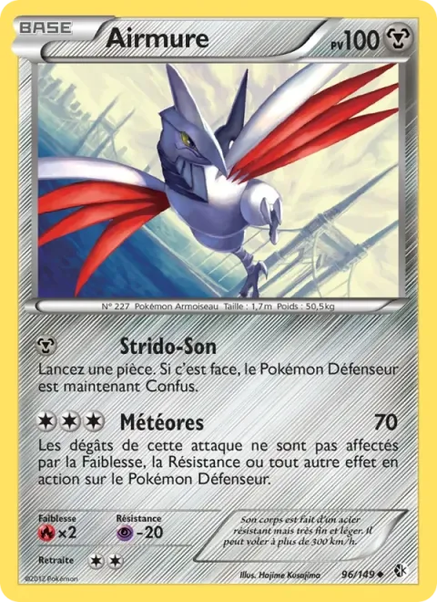 Carte Pokémon Airmure 096/149, extension Frontières Franchies