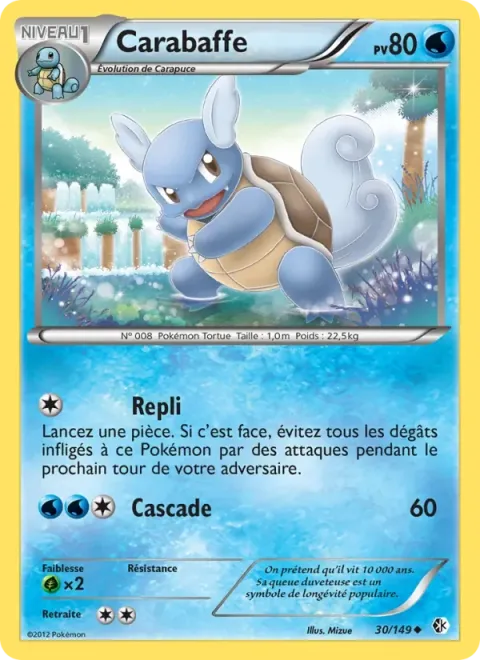 Carte Pokémon Carabaffe 030/149, extension Frontières Franchies