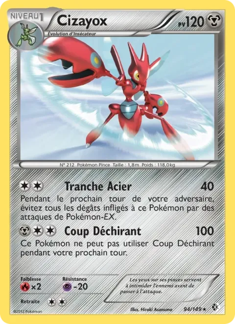 Carte Pokémon Cizayox 094/149, extension Frontières Franchies