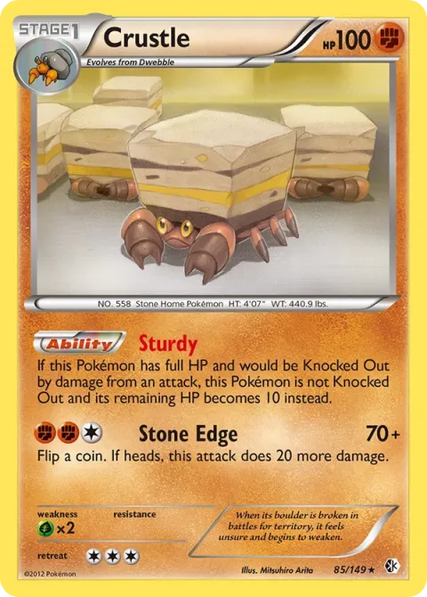 Carte Pokémon Crabaraque 085/149, extension Frontières Franchies