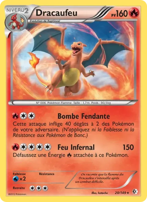 Carte Pokémon Dracaufeu 020/149, extension Frontières Franchies