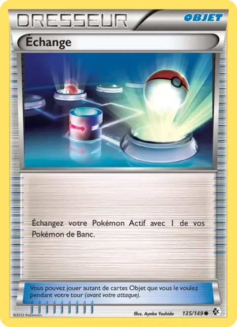 Carte Pokémon Échange 135/149, extension Frontières Franchies