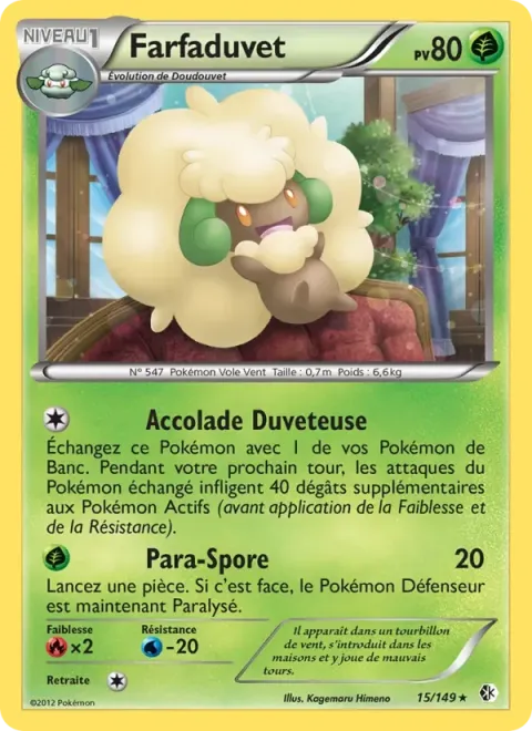 Carte Pokémon Farfaduvet 015/149, extension Frontières Franchies