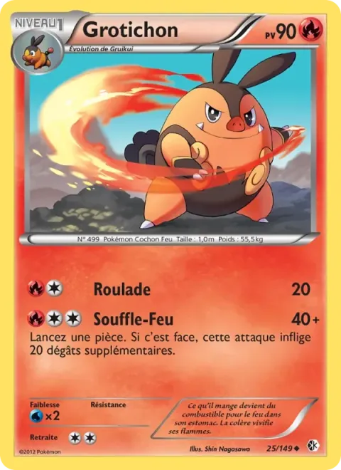 Carte Pokémon Grotichon 025/149, extension Frontières Franchies