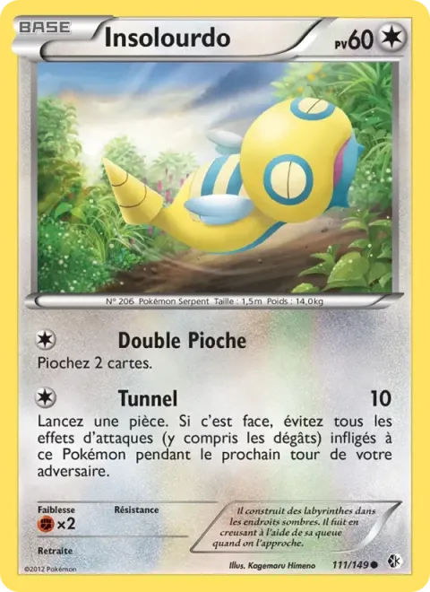 Carte Pokémon Insolourdo 111/149, extension Frontières Franchies