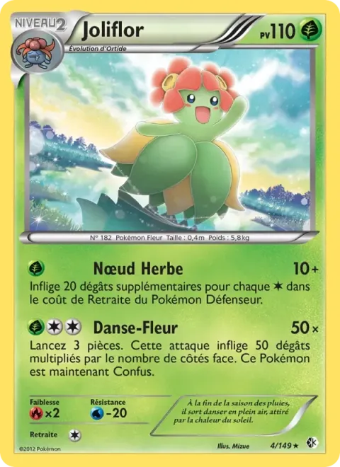 Carte Pokémon Joliflor 004/149, extension Frontières Franchies