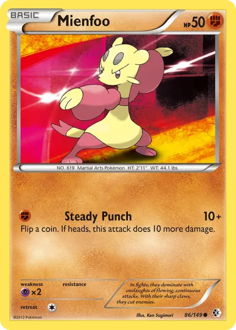 Carte Pokémon Kungfouine 086/149, extension Frontières Franchies