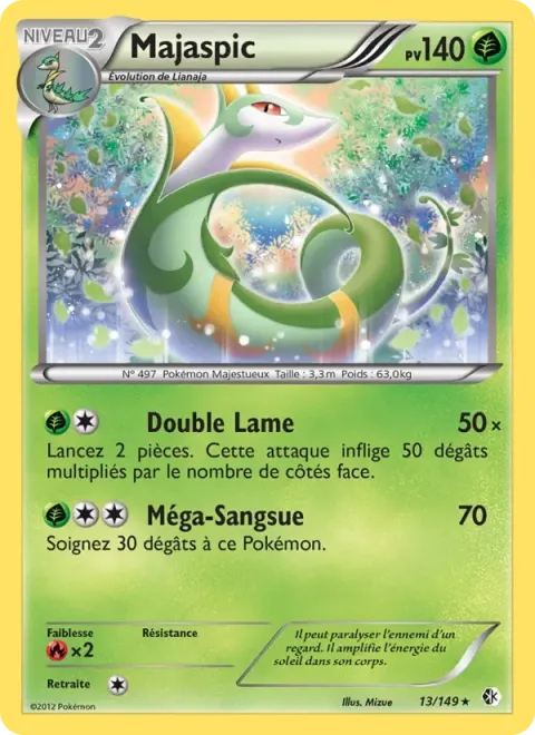 Carte Pokémon Majaspic 013/149, extension Frontières Franchies