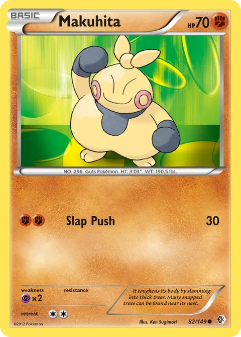 Carte Pokémon Makuhita 082/149, extension Frontières Franchies