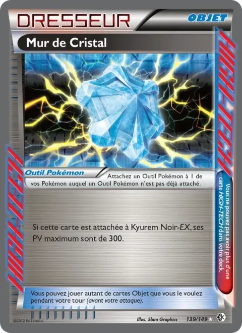 Carte Pokémon Mur de Cristal 139/149, extension Frontières Franchies