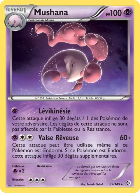 Carte Pokémon Mushana 069/149, extension Frontières Franchies
