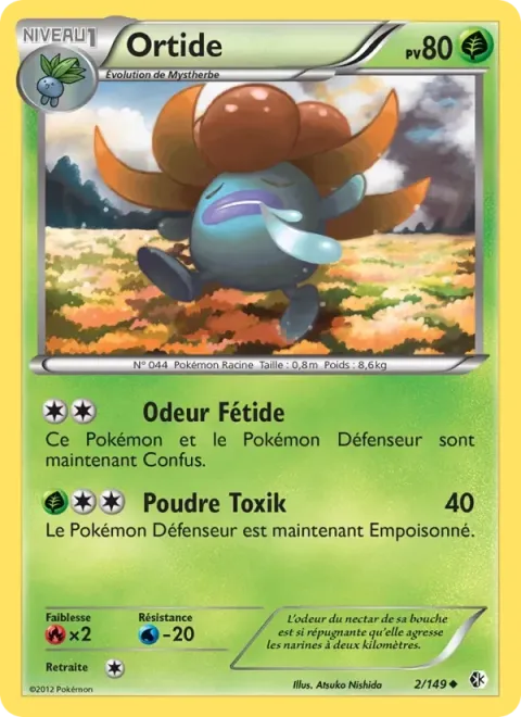 Carte Pokémon Ortide 002/149, extension Frontières Franchies